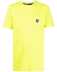 gelbgrünes T-Shirt mit einem Rundhalsausschnitt von Automobili Lamborghini