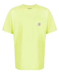 gelbgrünes T-Shirt mit einem Rundhalsausschnitt von Carhartt WIP