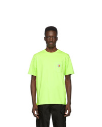 gelbgrünes T-Shirt mit einem Rundhalsausschnitt von CARHARTT WORK IN PROGRESS