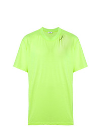 gelbgrünes T-Shirt mit einem Rundhalsausschnitt von Cmmn Swdn