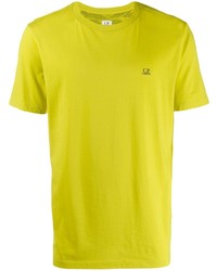 gelbgrünes T-Shirt mit einem Rundhalsausschnitt von CP Company