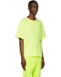 gelbgrünes T-Shirt mit einem Rundhalsausschnitt von Rhude