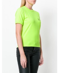 gelbgrünes T-Shirt mit einem Rundhalsausschnitt von Misbhv
