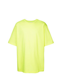 gelbgrünes T-Shirt mit einem Rundhalsausschnitt von Juun.J