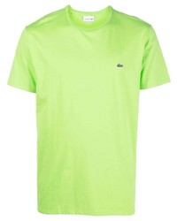 gelbgrünes T-Shirt mit einem Rundhalsausschnitt von Lacoste