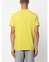 gelbgrünes T-Shirt mit einem Rundhalsausschnitt von Moncler