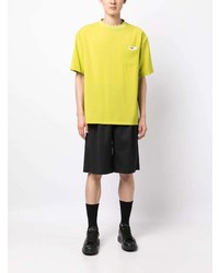 gelbgrünes T-Shirt mit einem Rundhalsausschnitt von Emporio Armani