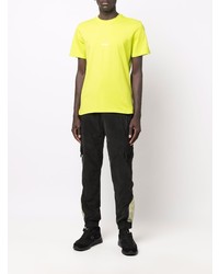 gelbgrünes T-Shirt mit einem Rundhalsausschnitt von MSGM