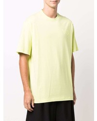 gelbgrünes T-Shirt mit einem Rundhalsausschnitt von Y-3