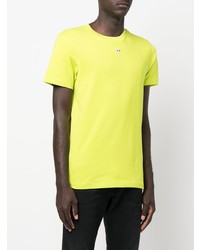 gelbgrünes T-Shirt mit einem Rundhalsausschnitt von Diesel
