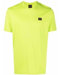 gelbgrünes T-Shirt mit einem Rundhalsausschnitt von Paul & Shark