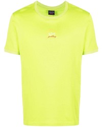 gelbgrünes T-Shirt mit einem Rundhalsausschnitt von Paul & Shark