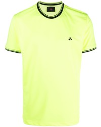 gelbgrünes T-Shirt mit einem Rundhalsausschnitt von Peuterey