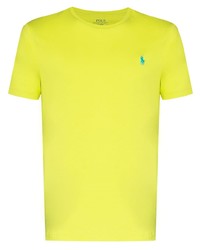 gelbgrünes T-Shirt mit einem Rundhalsausschnitt von Polo Ralph Lauren