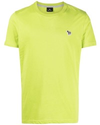 gelbgrünes T-Shirt mit einem Rundhalsausschnitt von PS Paul Smith