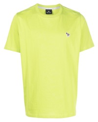 gelbgrünes T-Shirt mit einem Rundhalsausschnitt von PS Paul Smith