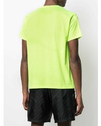 gelbgrünes T-Shirt mit einem Rundhalsausschnitt von Moschino