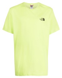 gelbgrünes T-Shirt mit einem Rundhalsausschnitt von The North Face