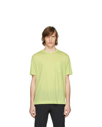 gelbgrünes T-Shirt mit einem Rundhalsausschnitt von Z Zegna