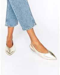 goldene Ballerinas von Asos