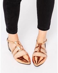 goldene Ballerinas von Asos