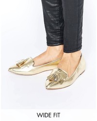 goldene Ballerinas von Asos