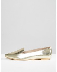 goldene Ballerinas von Asos