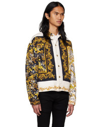 goldene bedruckte Jeansjacke von VERSACE JEANS COUTURE