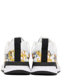 goldene bedruckte niedrige Sneakers von VERSACE JEANS COUTURE