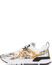 goldene bedruckte niedrige Sneakers von VERSACE JEANS COUTURE