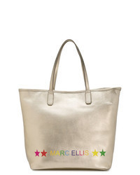 goldene bedruckte Shopper Tasche aus Leder