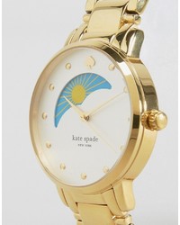 goldene bedruckte Uhr von Kate Spade