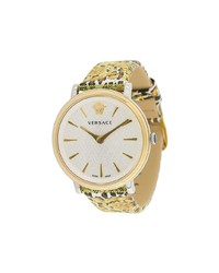 goldene bedruckte Uhr von Versace