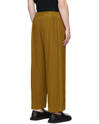 goldene Chinohose von Homme Plissé Issey Miyake