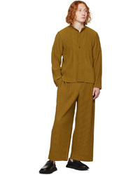 goldene Chinohose von Homme Plissé Issey Miyake