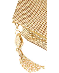 goldene Clutch mit Schlangenmuster von Whiting & Davis