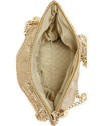 goldene Clutch mit Schlangenmuster von Whiting & Davis