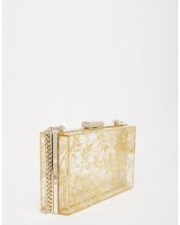 goldene Clutch von Love Moschino