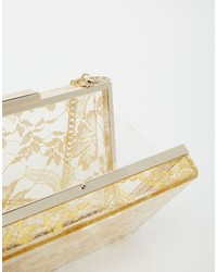 goldene Clutch von Love Moschino