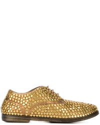 goldene Derby Schuhe