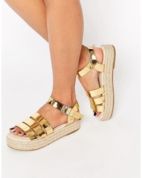 goldene Espadrilles von Asos