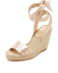 goldene Espadrilles von Loeffler Randall