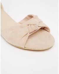 goldene flache Sandalen von Asos