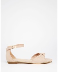 goldene flache Sandalen von Asos