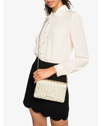 goldene gesteppte Leder Clutch von Miu Miu