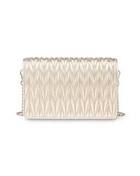 goldene gesteppte Leder Clutch von Miu Miu