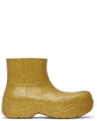 goldene Gummi Chelsea Boots