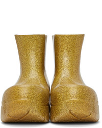 goldene Gummi Chelsea Boots von Bottega Veneta
