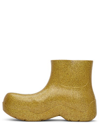 goldene Gummi Chelsea Boots von Bottega Veneta