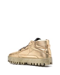 goldene Gummi niedrige Sneakers von RBRSL RUBBER SOUL